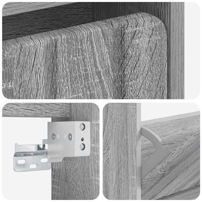 vidaXL Wall-Mounted Shoe Cabinet ZWOLLE 71 x 17 x 43 cm Grey Sonoma