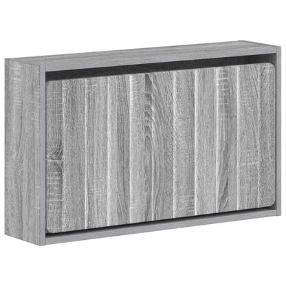 vidaXL Wall-Mounted Shoe Cabinet ZWOLLE 71 x 17 x 43 cm Grey Sonoma