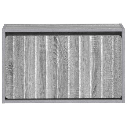 vidaXL Wall-Mounted Shoe Cabinet ZWOLLE 71 x 17 x 43 cm Grey Sonoma