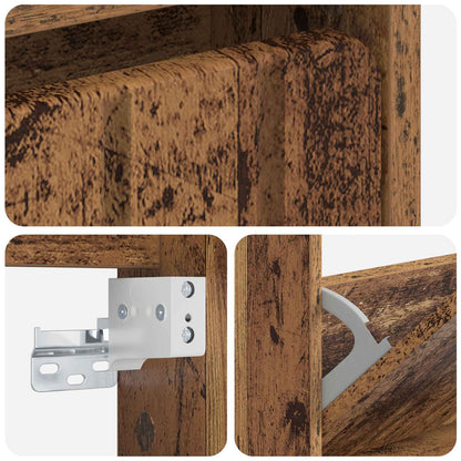vidaXL Wall-Mounted Shoe Cabinet ZWOLLE 71 x 17 x 43 cm Old Wood