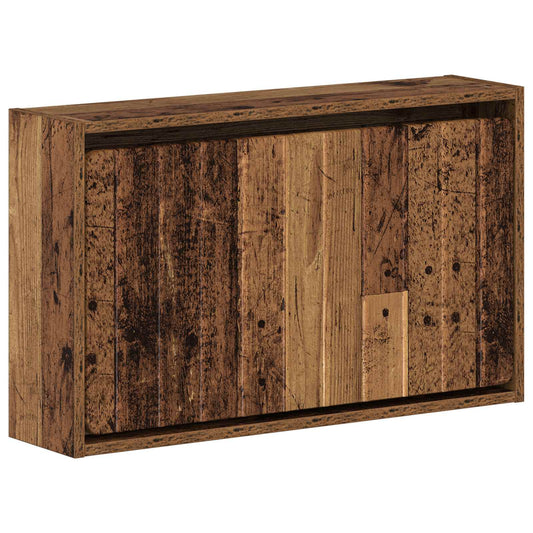 vidaXL Wall-Mounted Shoe Cabinet ZWOLLE 71 x 17 x 43 cm Old Wood