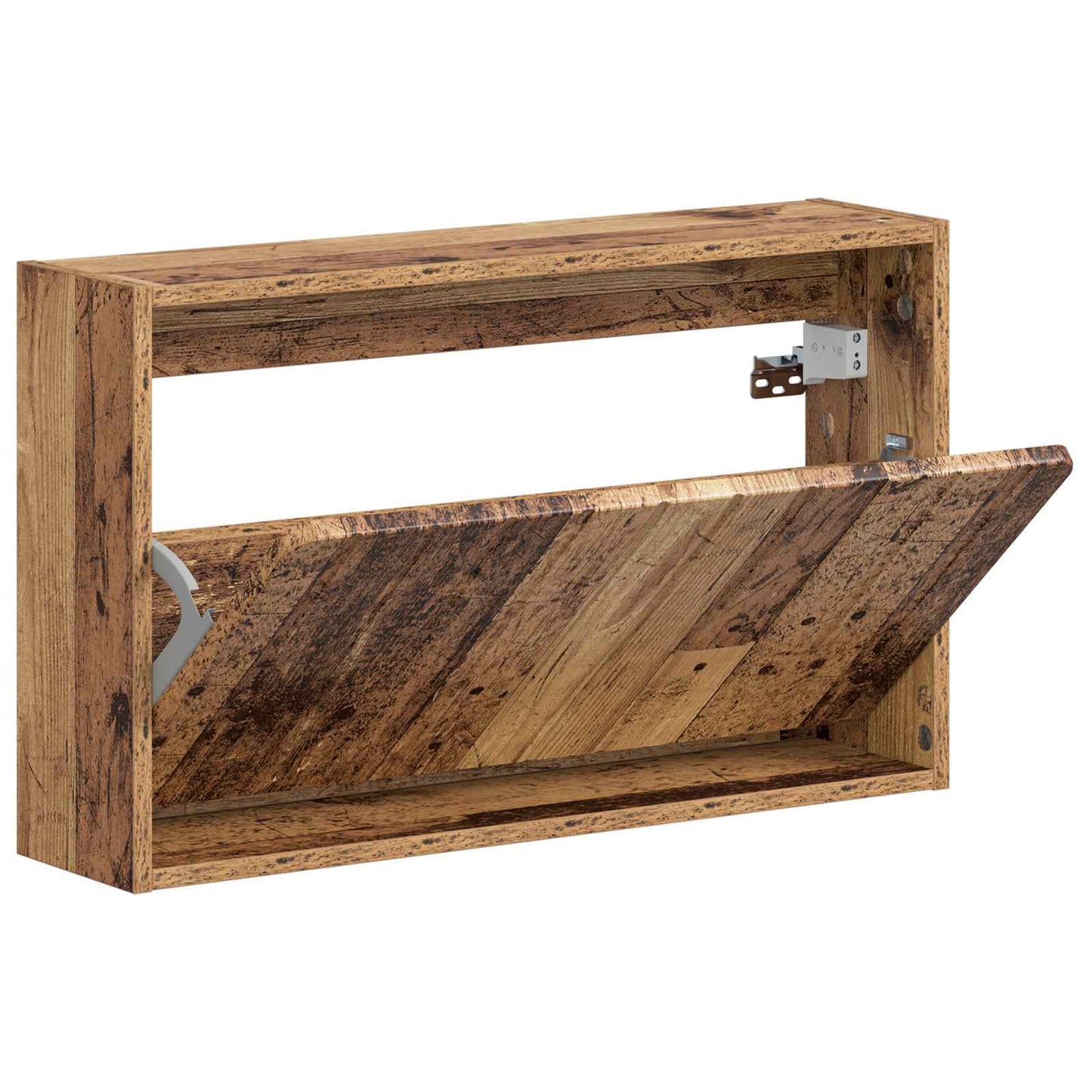 vidaXL Wall-Mounted Shoe Cabinet ZWOLLE 71 x 17 x 43 cm Old Wood