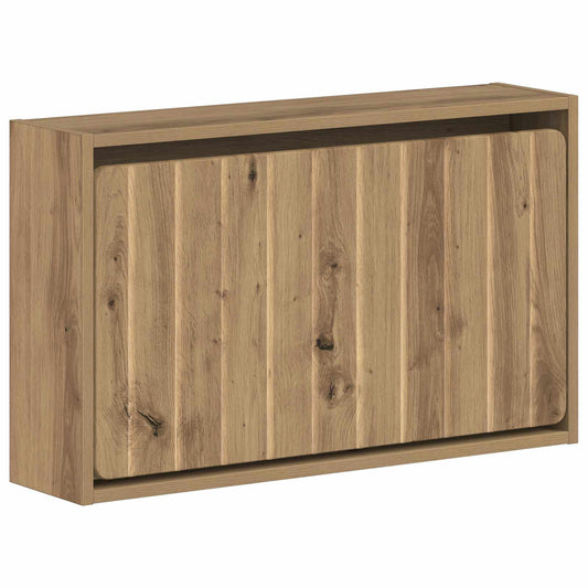 vidaXL Wall-Mounted Shoe Cabinet ZWOLLE 71 x 17 x 43 cm Artisan Oak