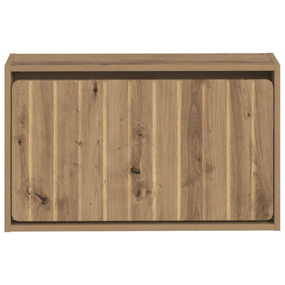 vidaXL Wall-Mounted Shoe Cabinet ZWOLLE 71 x 17 x 43 cm Artisan Oak
