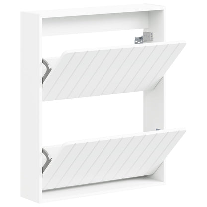 vidaXL Wall-Mounted Shoe Cabinet ZWOLLE 71 x 17 x 86 cm White