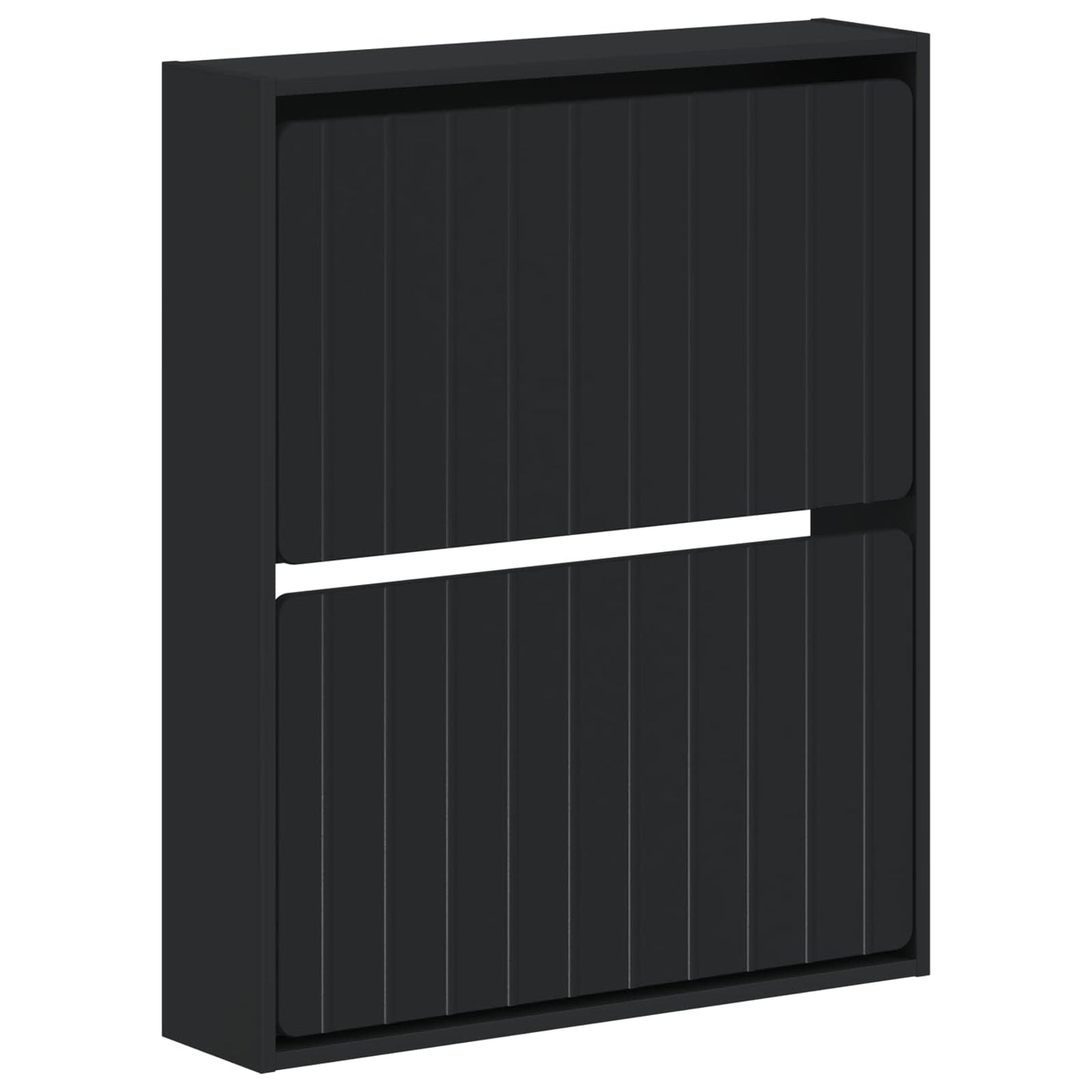 vidaXL Wall-Mounted Shoe Cabinet ZWOLLE 71 x 17 x 86 cm Black