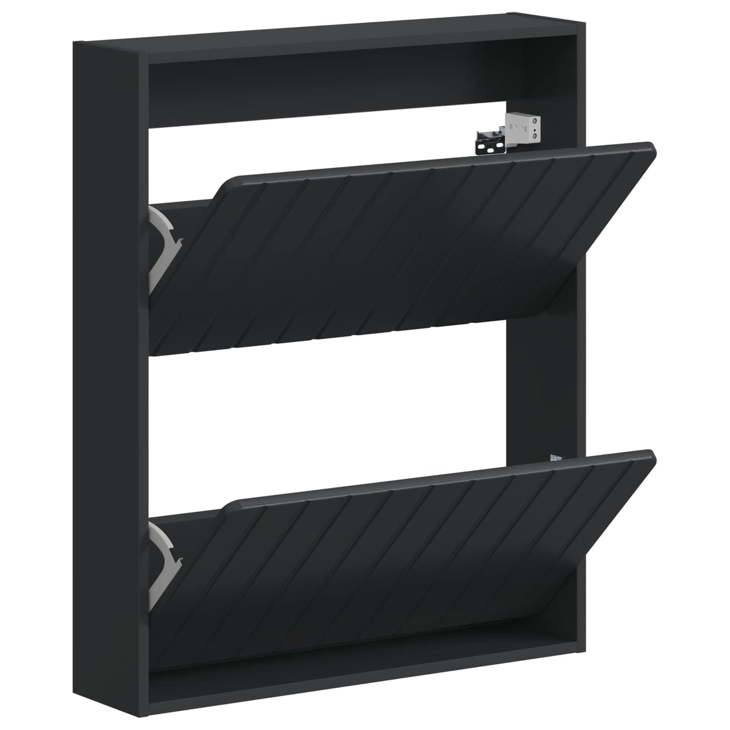 vidaXL Wall-Mounted Shoe Cabinet ZWOLLE 71 x 17 x 86 cm Black