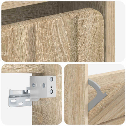 vidaXL Wall-Mounted Shoe Cabinet ZWOLLE 71 x 17 x 86 cm Sonoma Oak