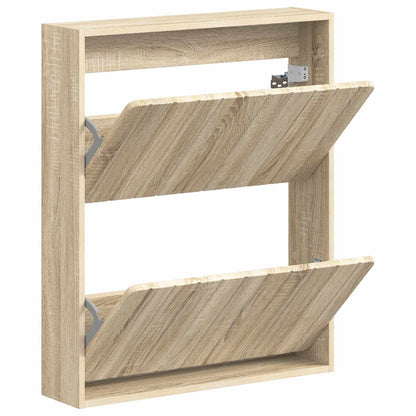 vidaXL Wall-Mounted Shoe Cabinet ZWOLLE 71 x 17 x 86 cm Sonoma Oak