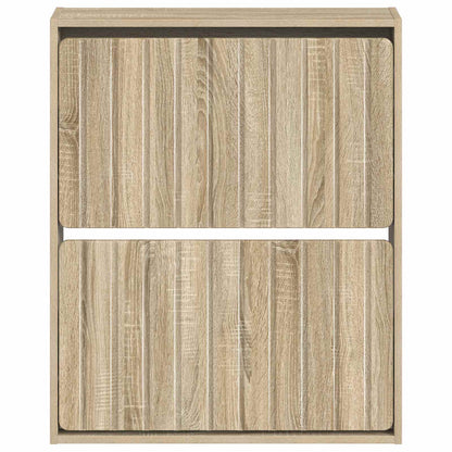 vidaXL Wall-Mounted Shoe Cabinet ZWOLLE 71 x 17 x 86 cm Sonoma Oak