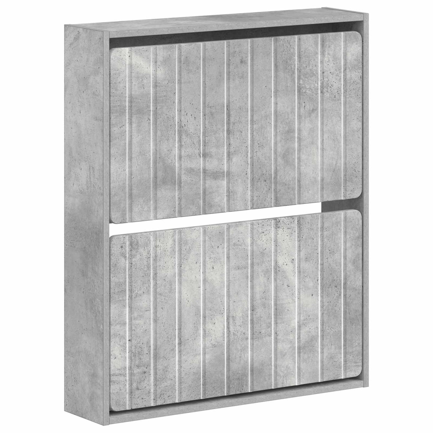 vidaXL Wall-Mounted Shoe Cabinet ZWOLLE 71 x 17 x 86 cm Concrete Grey