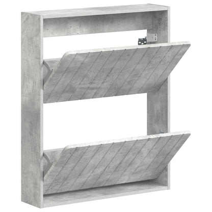 vidaXL Wall-Mounted Shoe Cabinet ZWOLLE 71 x 17 x 86 cm Concrete Grey