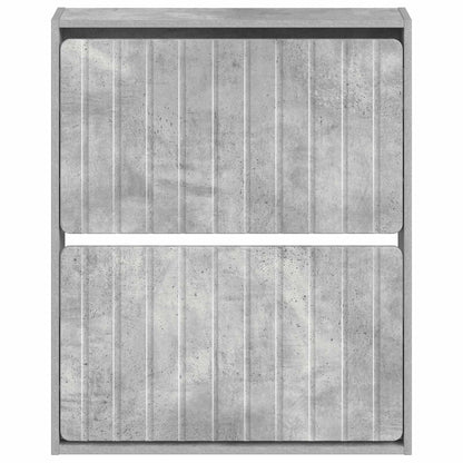 vidaXL Wall-Mounted Shoe Cabinet ZWOLLE 71 x 17 x 86 cm Concrete Grey