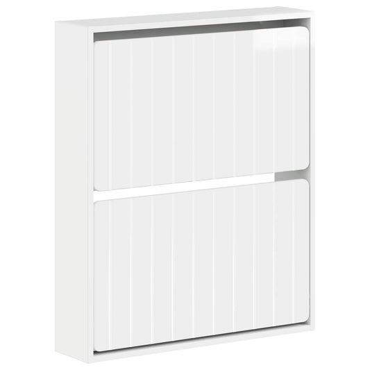 vidaXL Wall-Mounted Shoe Cabinet ZWOLLE 71 x 17 x 86 cm
