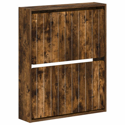 vidaXL Wall-Mounted Shoe Cabinet ZWOLLE 71 x 17 x 86 cm Smoked Oak