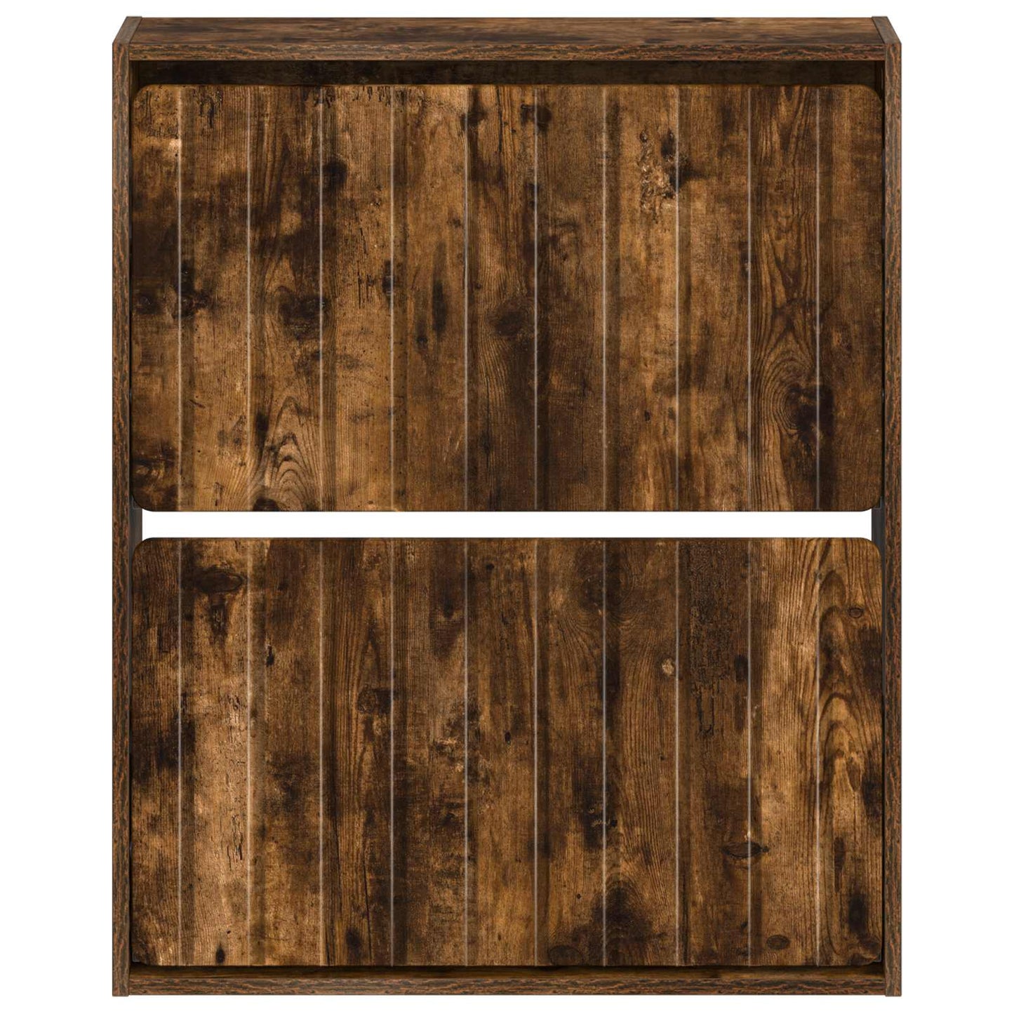 vidaXL Wall-Mounted Shoe Cabinet ZWOLLE 71 x 17 x 86 cm Smoked Oak