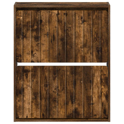 vidaXL Wall-Mounted Shoe Cabinet ZWOLLE 71 x 17 x 86 cm Smoked Oak