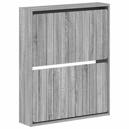 vidaXL Wall-Mounted Shoe Cabinet ZWOLLE 71 x 17 x 86 cm Grey Sonoma