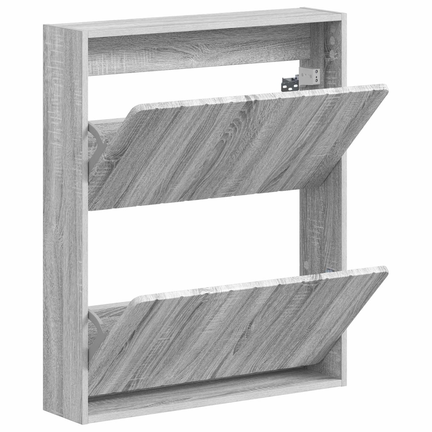 vidaXL Wall-Mounted Shoe Cabinet ZWOLLE 71 x 17 x 86 cm Grey Sonoma