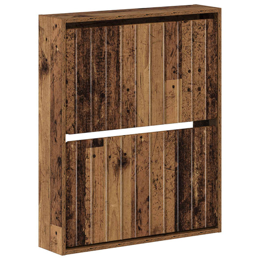 vidaXL Wall-Mounted Shoe Cabinet ZWOLLE 71 x 17 x 86 cm Old Wood