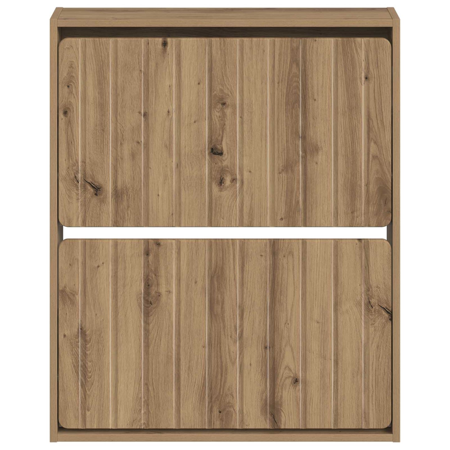 vidaXL Wall-Mounted Shoe Cabinet ZWOLLE 71 x 17 x 86 cm Artisan Oak