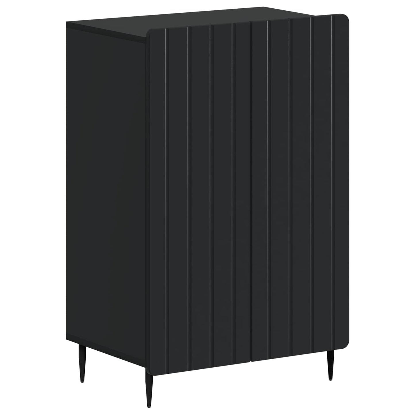 vidaXL Shoe Cabinet ZWOLLE 59.5 x 39.5 x 91.5 cm Engineered Wood Black