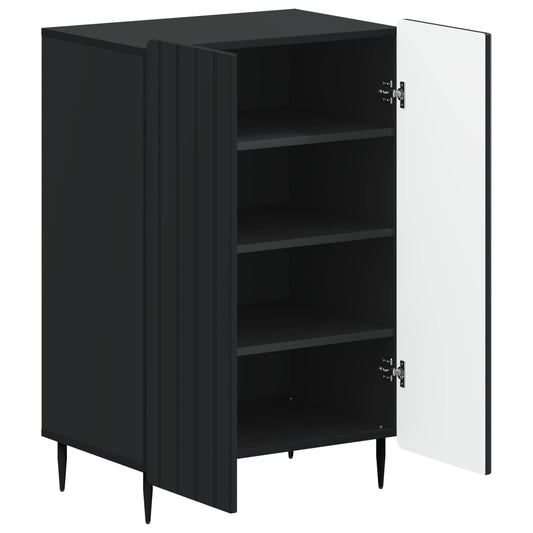 vidaXL Shoe Cabinet ZWOLLE 59.5 x 39.5 x 91.5 cm Engineered Wood Black