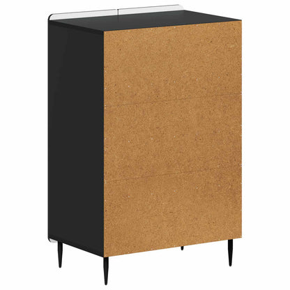 vidaXL Shoe Cabinet ZWOLLE 59.5 x 39.5 x 91.5 cm Engineered Wood Black