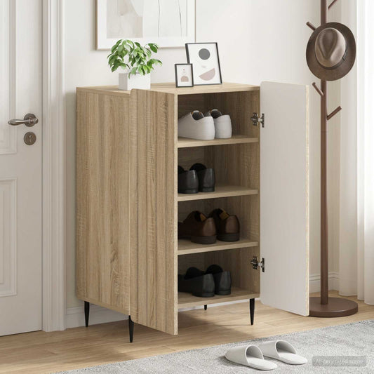 vidaXL Shoe Cabinet ZWOLLE 59.5 x 39.5 x 91.5 cm Engineered Wood