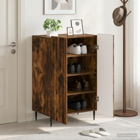 vidaXL Shoe Cabinet ZWOLLE 59.5 x 39.5 x 91.5 cm Engineered Wood