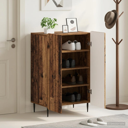 vidaXL Shoe Cabinet ZWOLLE 59.5 x 39.5 x 91.5 cm Engineered Wood