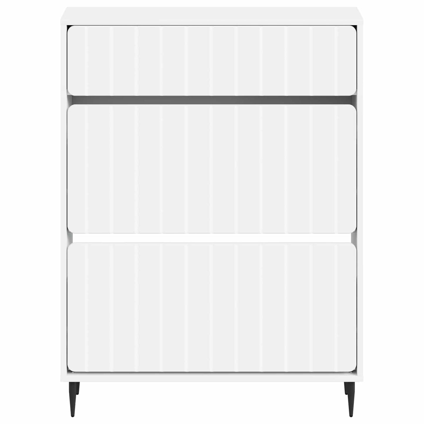 vidaXL Shoe Cabinet ZWOLLE 78 x 24 x 103 cm Engineered Wood White