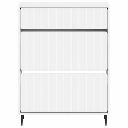 vidaXL Shoe Cabinet ZWOLLE 78 x 24 x 103 cm Engineered Wood White