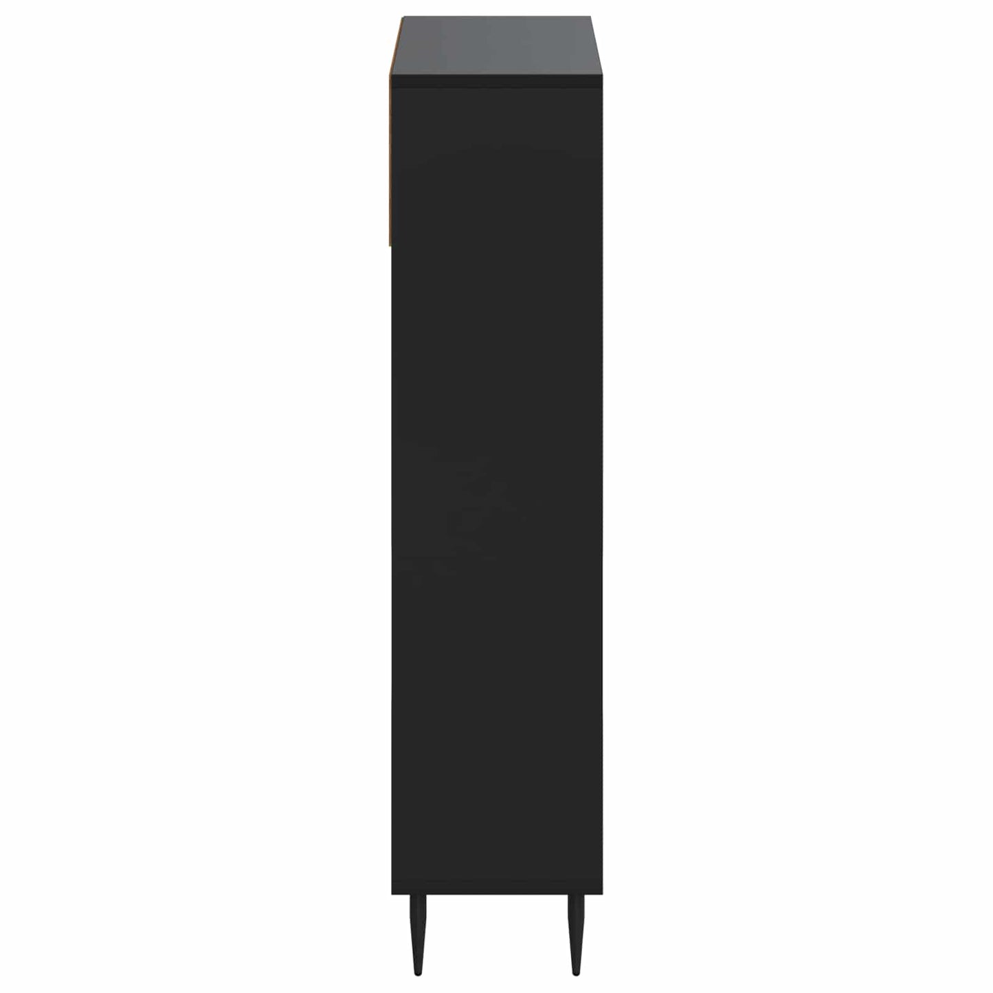 vidaXL Shoe Cabinet ZWOLLE 78 x 24 x 103 cm Engineered Wood Black
