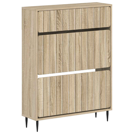 vidaXL Shoe Cabinet ZWOLLE 78 x 24 x 103 cm Engineered Wood Sonoma Oak