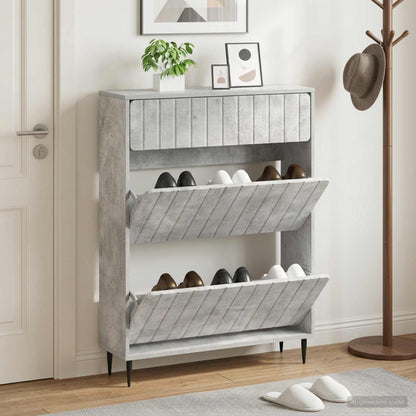 vidaXL Shoe Cabinet ZWOLLE 78 x 24 x 103 cm Engineered Wood
