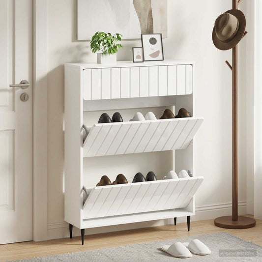 vidaXL Shoe Cabinet ZWOLLE 78 x 24 x 103 cm Engineered Wood