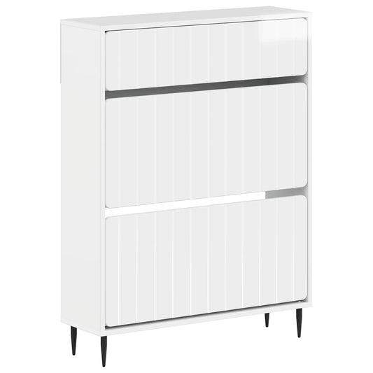 vidaXL Shoe Cabinet ZWOLLE 78 x 24 x 103 cm Engineered Wood