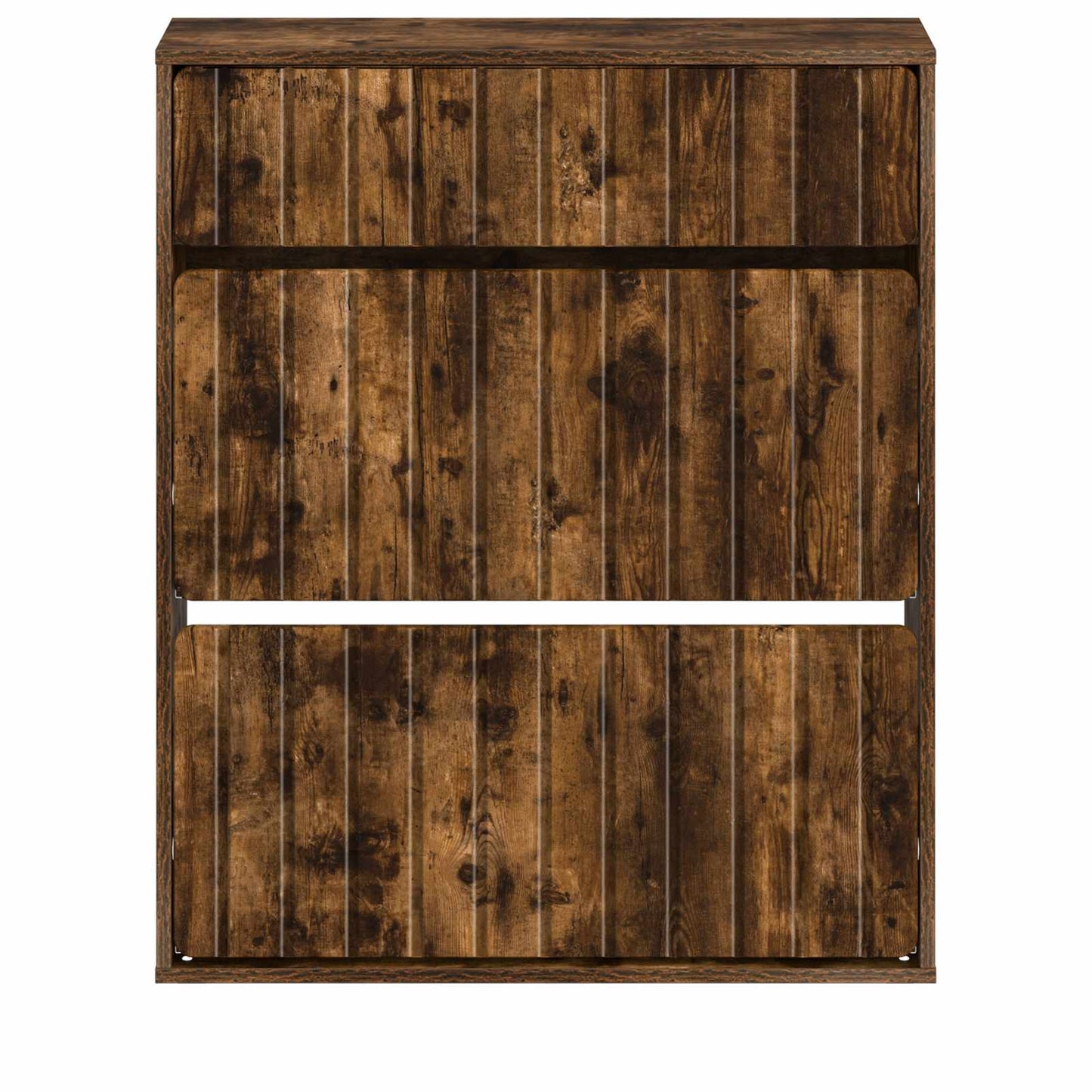 vidaXL Shoe Cabinet ZWOLLE 78 x 24 x 103 cm Engineered Wood Smoked Oak
