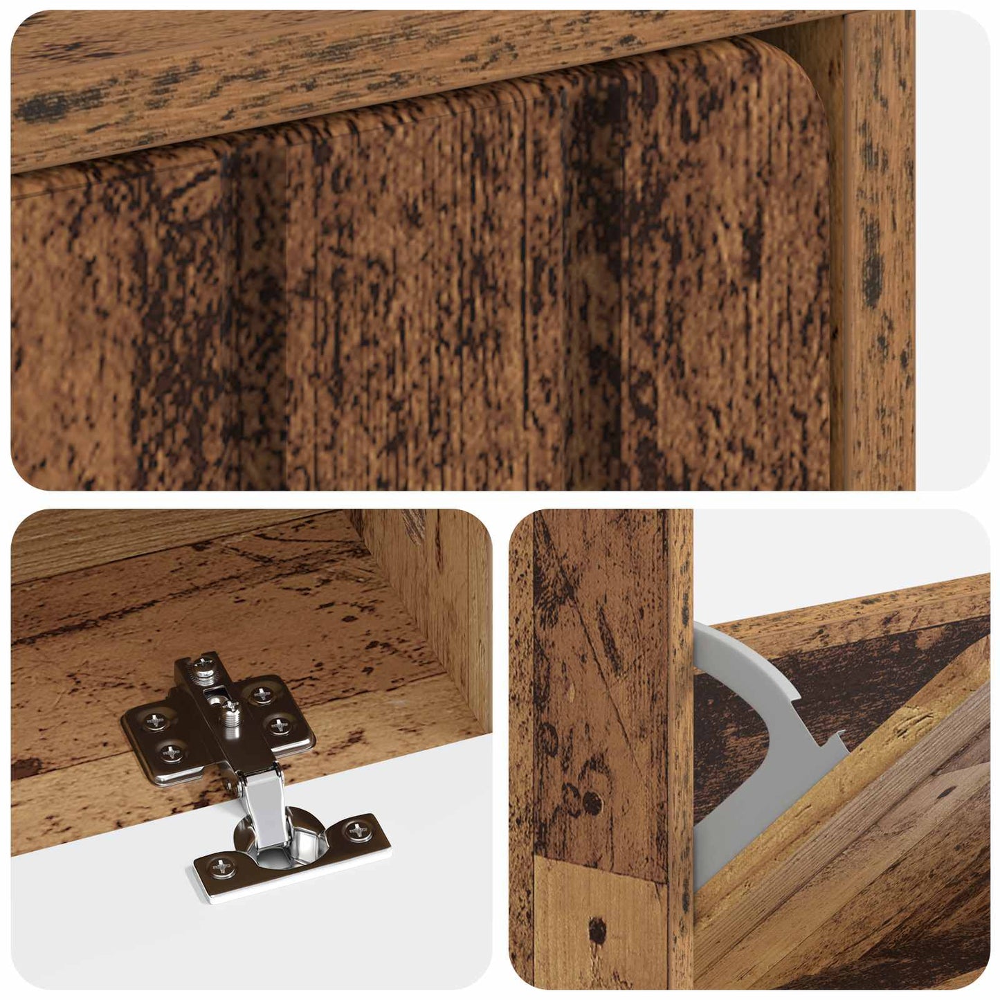 vidaXL Shoe Cabinet ZWOLLE 78 x 24 x 103 cm Engineered Wood Old Wood