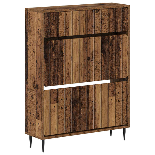 vidaXL Shoe Cabinet ZWOLLE 78 x 24 x 103 cm Engineered Wood Old Wood