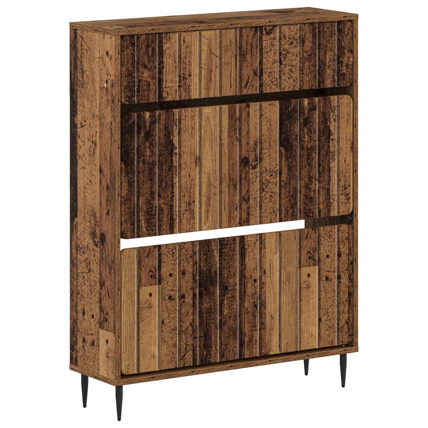 vidaXL Shoe Cabinet ZWOLLE 78 x 24 x 103 cm Engineered Wood Old Wood