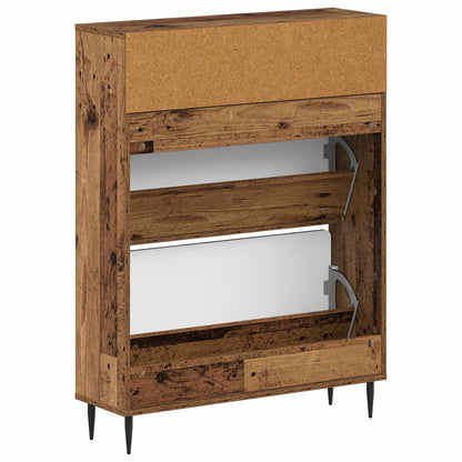 vidaXL Shoe Cabinet ZWOLLE 78 x 24 x 103 cm Engineered Wood Old Wood