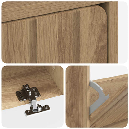 vidaXL Shoe Cabinet ZWOLLE 78 x 24 x 103 cm Engineered Wood