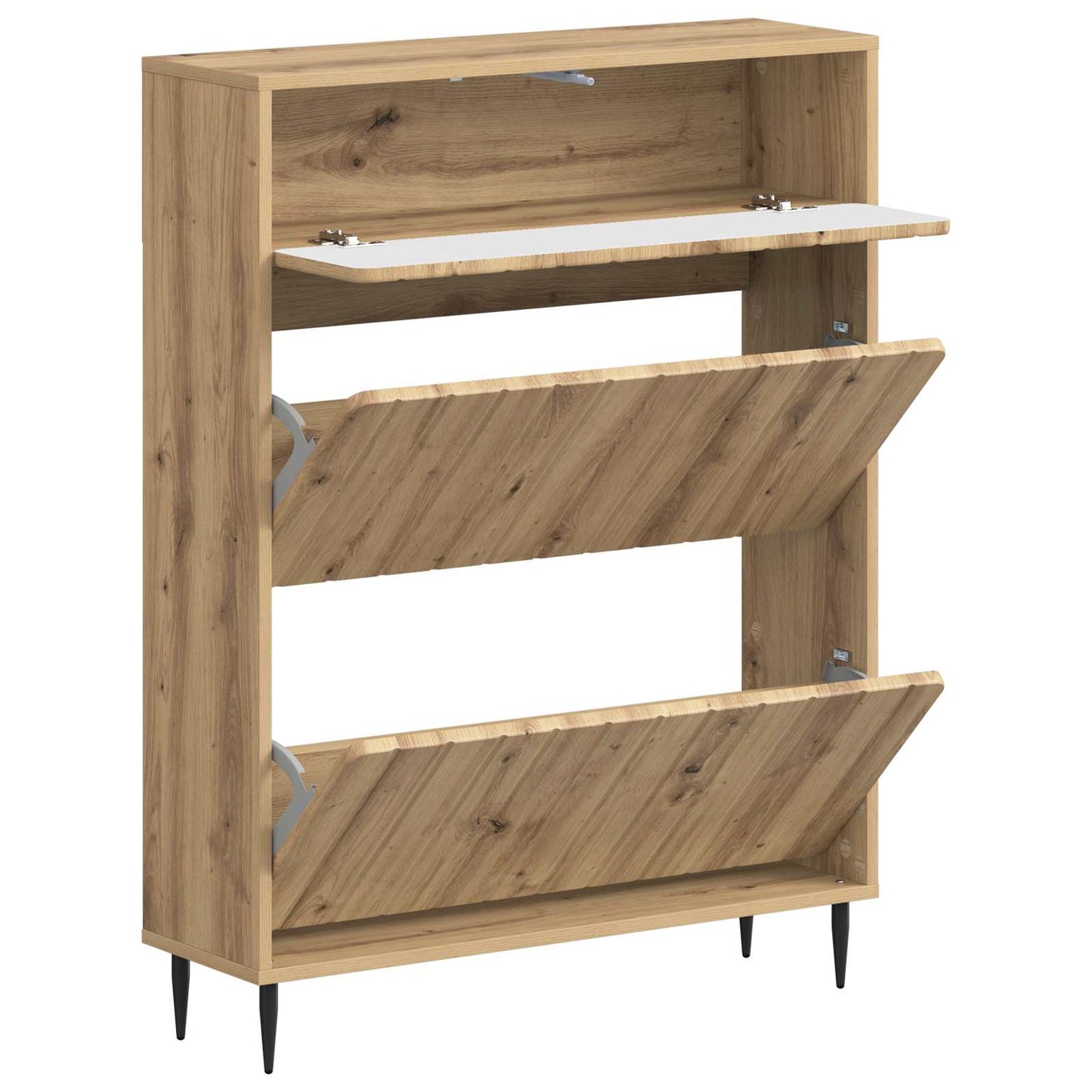 vidaXL Shoe Cabinet ZWOLLE 78 x 24 x 103 cm Engineered Wood