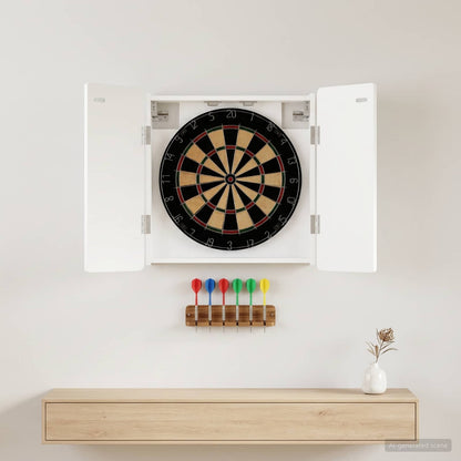 vidaXL Dartboard Cabinet ZWOLLE White 52.5 x 10.5 x 57.5 cm