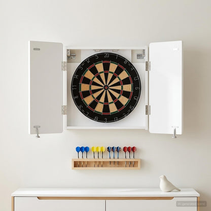 vidaXL Dartboard Cabinet ZWOLLE High Gloss White 52.5 x 10.5 x 57.5 cm