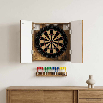 vidaXL Dartboard Cabinet ZWOLLE Smoked Oak 52.5 x 10.5 x 57.5 cm