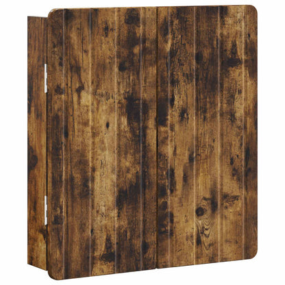 vidaXL Dartboard Cabinet ZWOLLE Smoked Oak 52.5 x 10.5 x 57.5 cm