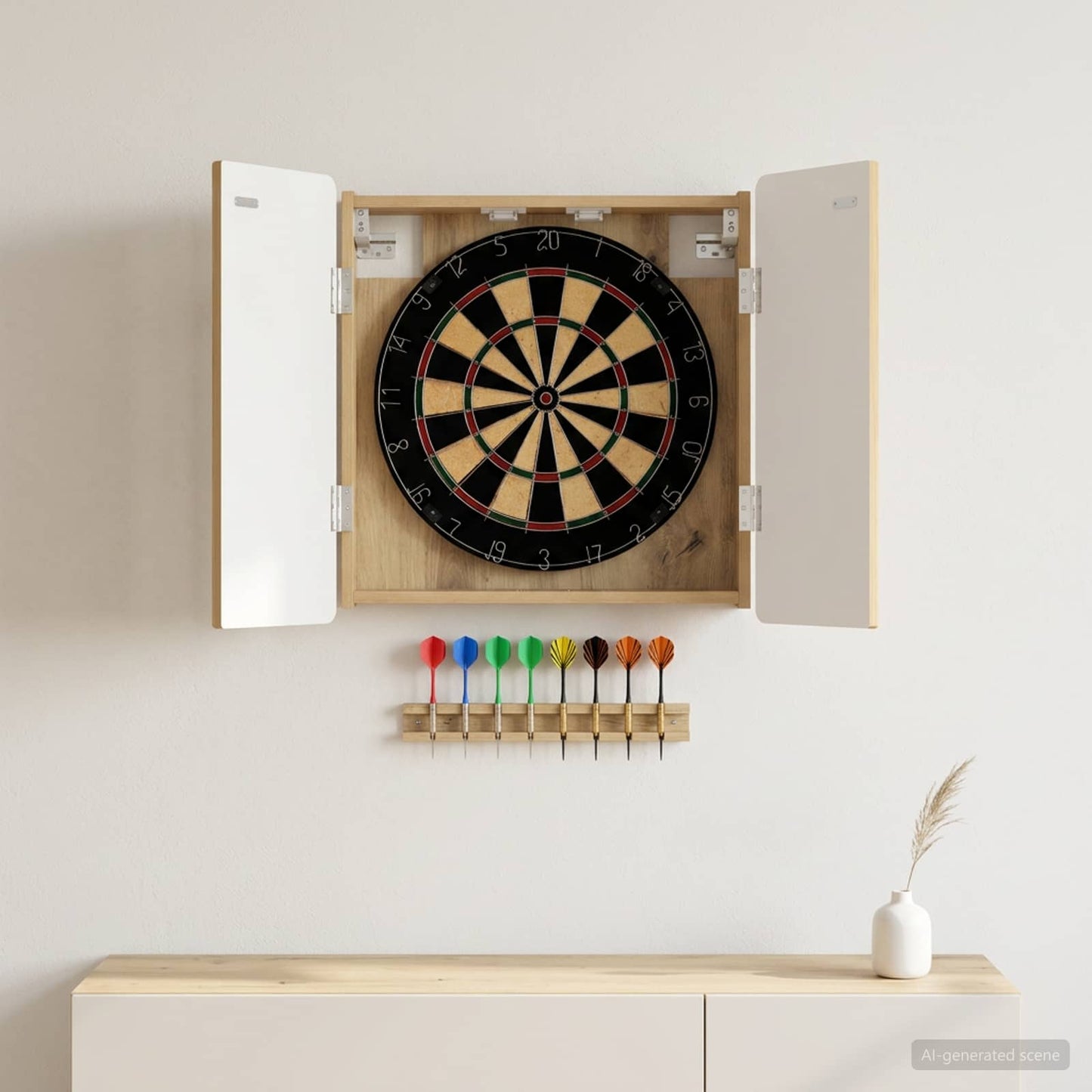 vidaXL Dartboard Cabinet ZWOLLE Artisan Oak 52.5 x 10.5 x 57.5 cm